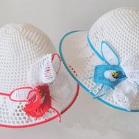 Baby hat with orchild - Project by tatMart