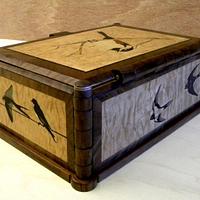 Birds and Bees, A Reversible Marquetry Box