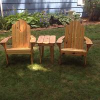 Adirondack chairs and table for my wife