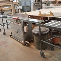 Height adjustable roller bearing carts - Project by WestCoast Arts