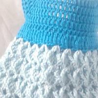 Crochet Blue Party dress for little girl, Crochet dress for babies, - Project by ♥♥♥ CrochetingPrecious  ♥♥♥