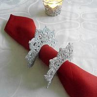 Wedding Decoration Set,  Silver Crochet Napkin Holder, Wedding Table Décor, Wedding Ceremony