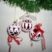 Crocheted Christmas decorations, Сhristmas Balls tree, Balls tree ornaments, New Year Decoration