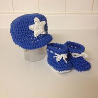Baby Boy Hat and Booties Set - Project by CharlenesCreations 