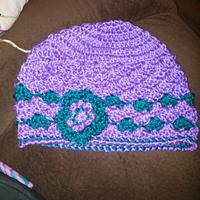Lacy Hat with flower - Project by Down Home Crochet