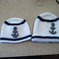 Mom and son Navy beanies - Project by burnzygirl211