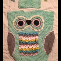 Baby Owl Cocoon and Matching Hat - Project by CharlenesCreations 