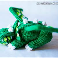 Green crochet dragon - La Calabaza de Jack - Project by La Calabaza de Jack