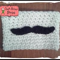 "I Mustache You a Question, Kissy Lips"... Crochet Lips and Mustache Coffee Sleeves