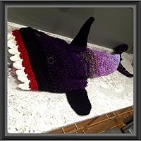 Black and Purple Ombre Shark Blanket - Project by Alana Judah