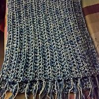 Blue Gray Crochet Shawl - Project by Rosario Rodriguez