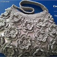 Silver flower bag