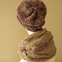 Alpaca cowl and beanie