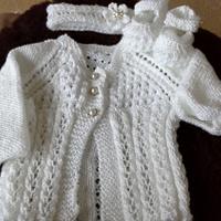 sparkly baby cardigan and matching set  - Project by evepudding