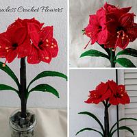 Amaryllis Flower Pattern - Project by Flawless Crochet Flowers