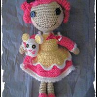 Crochet Crumbs Sugar Cookie and Pet Mouse Lalaloopsy Doll