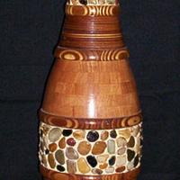 WOODEN VASE WITH STONES  - Project by Sam Shakouri