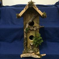 Bird houses and drift wood candle holders