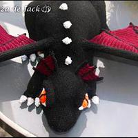 Black Crochet Dragon - La Calabaza de Jack