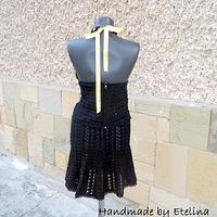 Crochet Suit, Black Crochet Suit , Two Piece Suit, Crochet Top and Skirt, Women Lace Costume