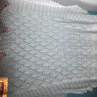 shawl finished stretching - Project by mobilecrafts