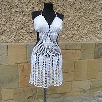 Crochet Cover up, Lace Beach Dress, Sexy Women Dress,Crochet Bikini Top, Summer Lace Tunic,