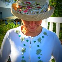 White Crocheted Shamrock Cardigan