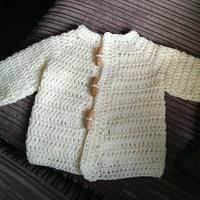 cream baby cardigan - Project by maggie craig