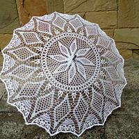 Lace Parasol, Crochet Wedding Umbrella, White Victorian Umbrella, Romantic Wedding