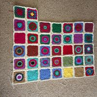 My work in progress, granny square afghan - Project by Crochetboo 