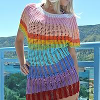 Angel Sleeve Crochet Tunic Free Pattern - Project by janegreen
