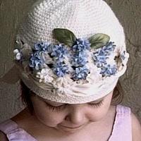 Blue Floral Hat