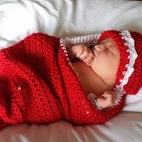 Crocheted Baby Hat and Cocoon