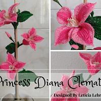 Princess Diana Clematis Flower - Project by Flawless Crochet Flowers