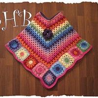 Rainbow Crochet Granny Poncho - Project by Heather Macias