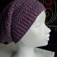 Purple slouchy hat