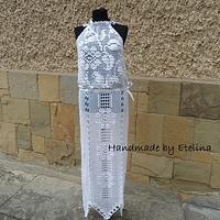 White Crochet Dress, Crochet Wedding Dress, Women Dress, Lace Bridal Dress