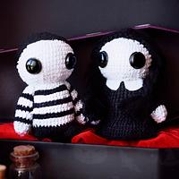 Wednesday & Pugsley Addams Amigurumi - Addams Family - La Calabaza de Jack