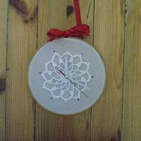 Crochet Clock, Embroidery Hoop Art, Wall House Decoration,Christmas Decorations