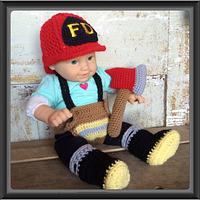 Newborn Firefighter Outfit - Project by Alana Judah
