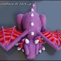 Purple Crochet Dragon - La Calabaza de Jack