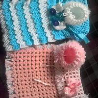 nest set and pompon blanket set - Project by mobilecrafts