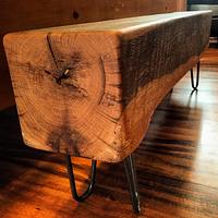 Reclaimed Oak Beam Bench