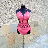 Swimwear Crochet, Crochet Swimsuit, Coral Swimsuit, Crochet Monokini Bikini Summer Pool Party