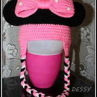 Minnie mouse crohet baby hat - Project by Dessy