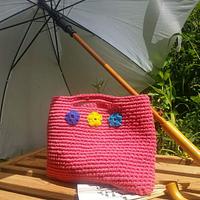 Coral Bag, Crochet Bag, Trendy Crochet Bag, Summer Bag, Cotton Tote, Beach Bag, Women Gift