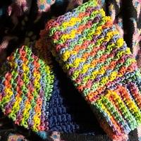 Varigated fingerless gloves - Project by Kristi