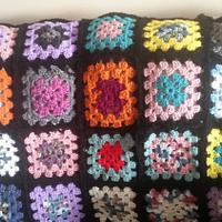 Colorful Striped Afghan and Granny Square Afghan