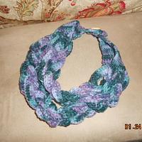 Double layered braided cowl