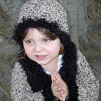 Little Leopard Tunisian Crochet Jacket and Crochet Hat